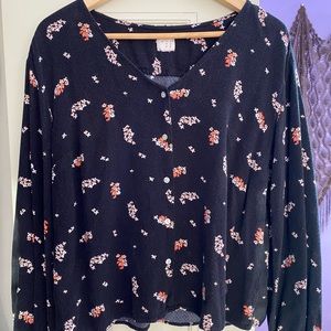 💕 balloon sleeve floral blouse 💕